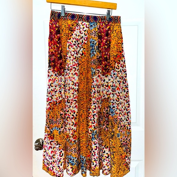Anthropologie Dresses & Skirts - ANTHROPOLOGIE BHANUNI BY JYOTI Panthera Pleated Maxi Skirt Side 6